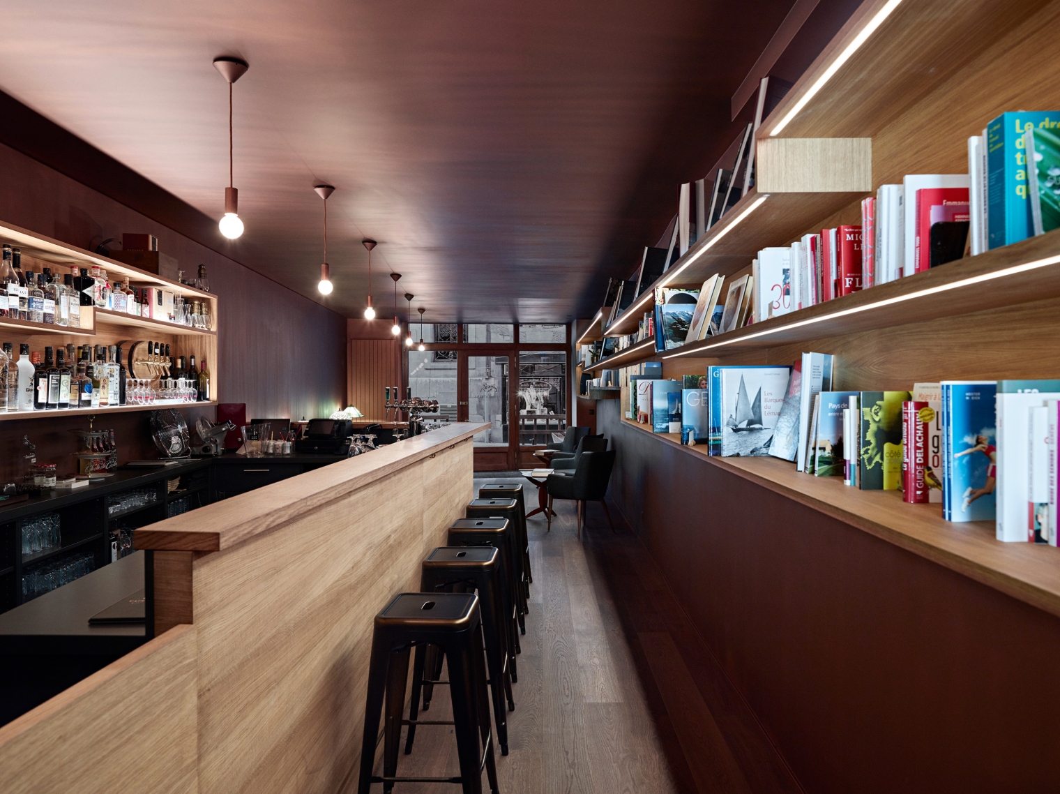 bar bibliothèque café littéraire